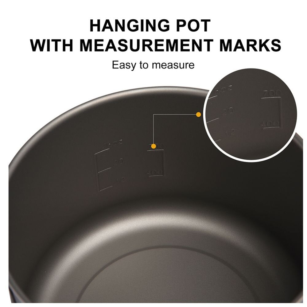 Widesea Camping Tableware Titanium Cookware Set Tourism Cauldron Outdoor Cookin image 9