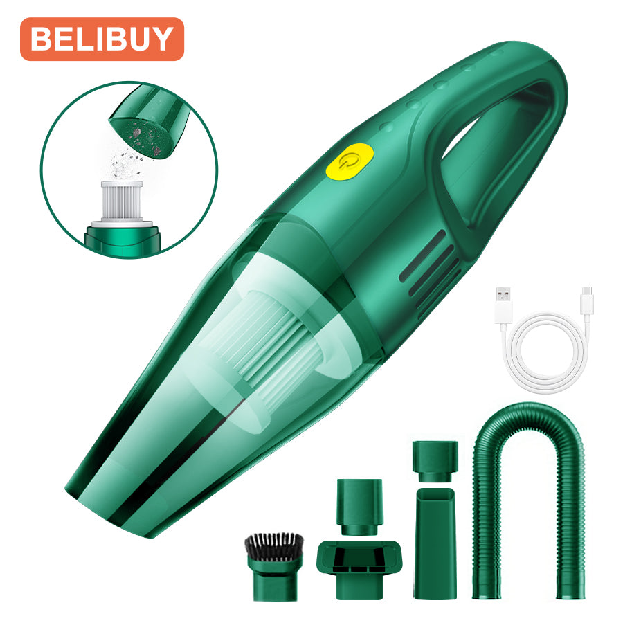 ABS Car Vacuum Cleaner Strong Suction Cleaning Mini Machine Wireless Portable H image 4