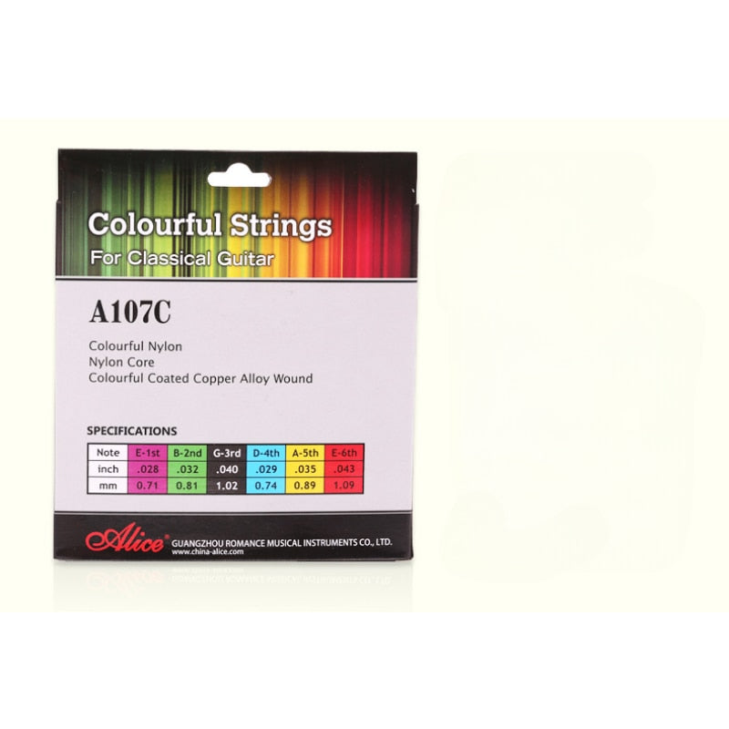 A107C Colorful Classical Guitar Strings Colorful Nylon Colorful Coated Copper A image 5