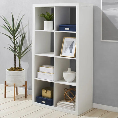 8-Cube Storage Organizer, White Texture image 5