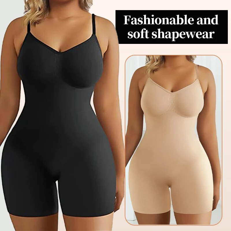 Bodysuit for Women Tummy Control Shapewear Seamless High Waist Flat Belly Belt