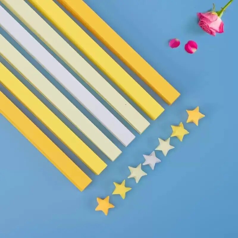 540Sheet Origami Stars Paper Strips 7 Color Folding Paper Colorful Double Sided image 4