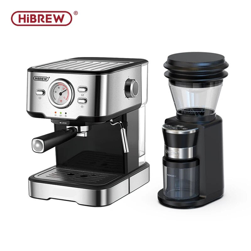 HiBREW Automatic Burr Mill Electric Coffee Grinder with 34 Gears for Espresso A