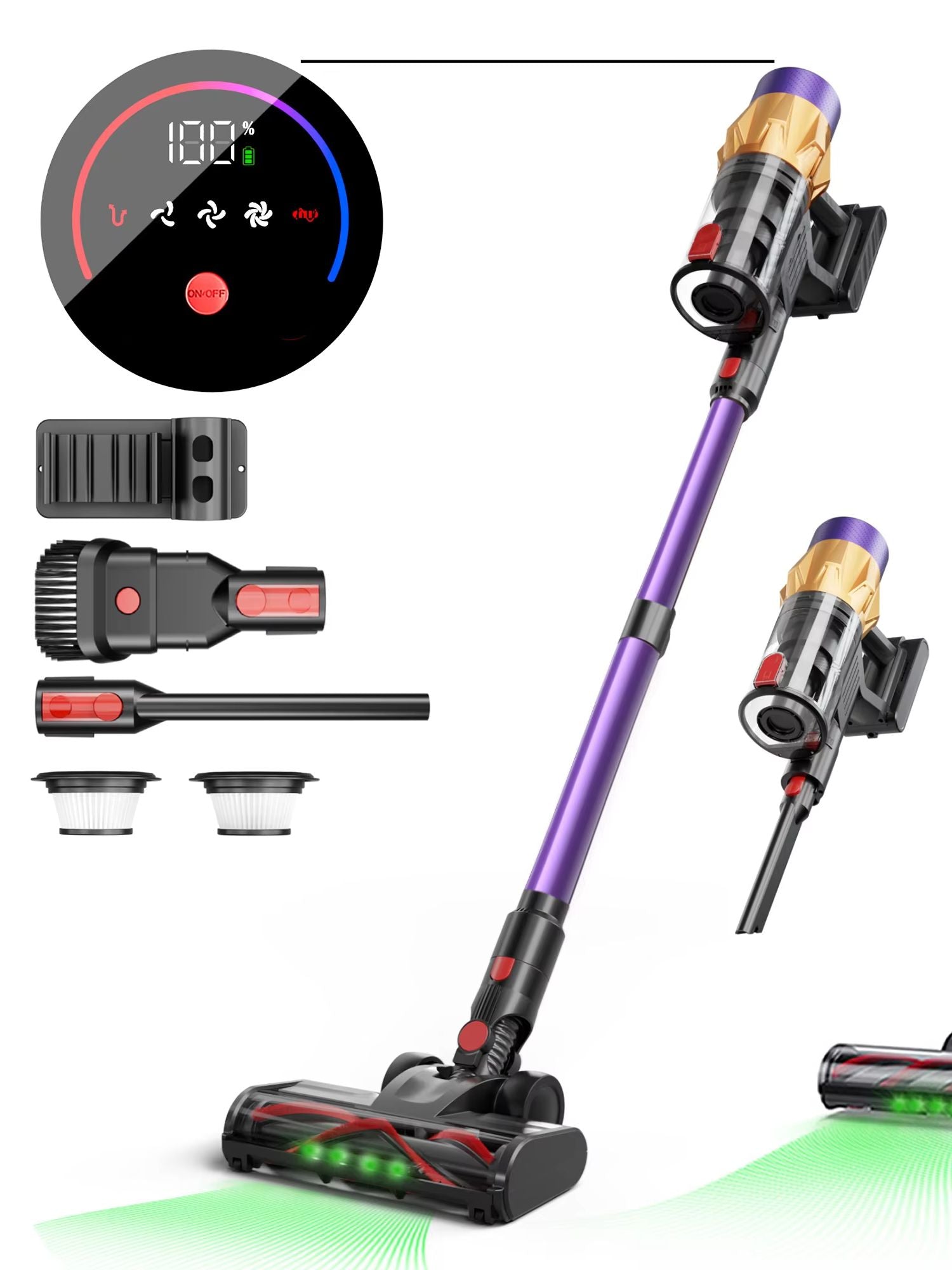 Wireless Vacuum Cleaner 550W 45KPA Strong Suction Portable Dust Cleaning Machin image 2