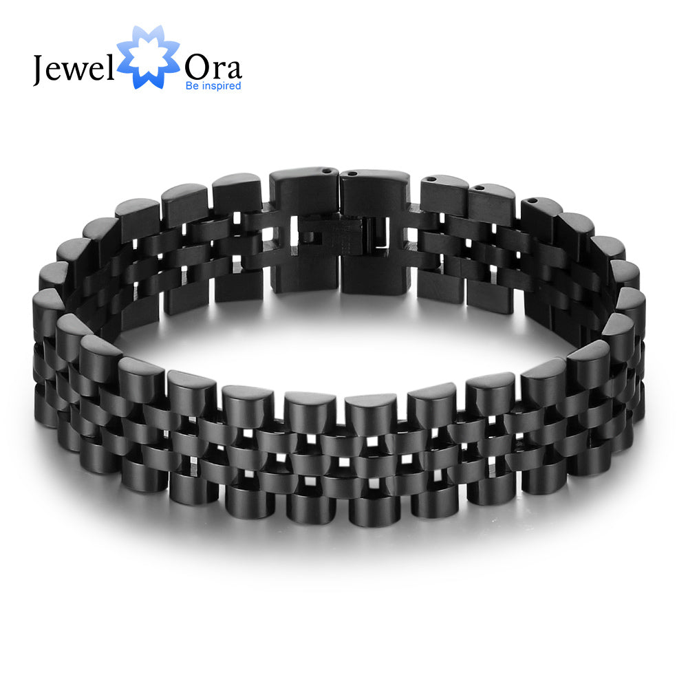 Luxury Gold Color Stainless Steel Bracelet 200mm Wristband Men Jewelry Bracelet image 2