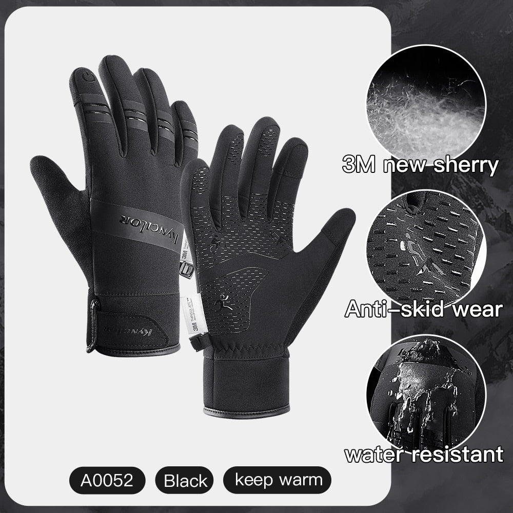 Winter Men Women Gloves Touch Cold Waterproof Male Outdoor Sports Warm Motorcyc image 2