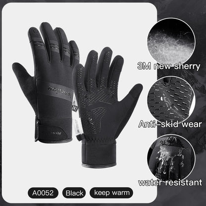 Winter Men Women Gloves Touch Cold Waterproof Male Outdoor Sports Warm Motorcyc image 2