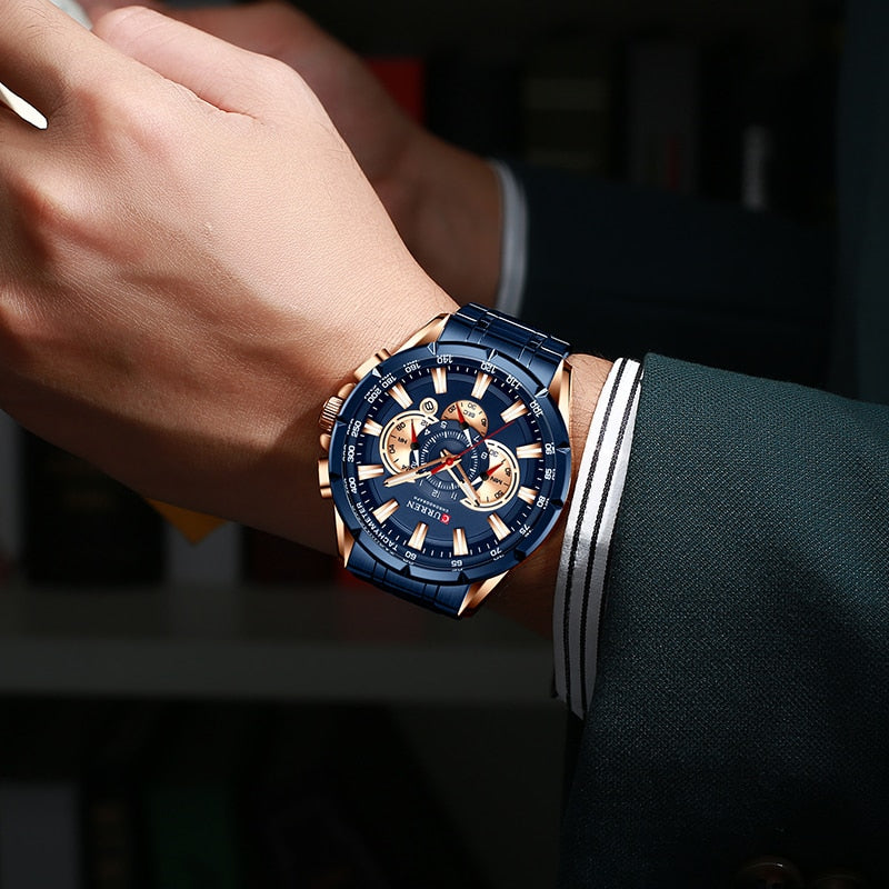 Curren Men’s Watches Top Brand Luxury Chronograph Quartz Men Watch Waterproof S image 7