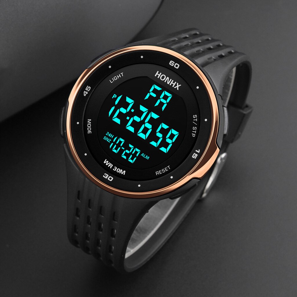 Mens Outdoor LED Sport Watch Waterproof Digital Watch Men Fashion Led Light Sto image 4