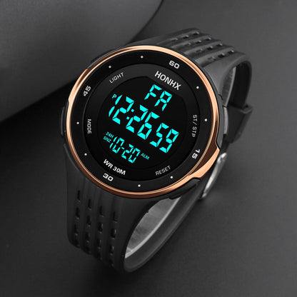Mens Outdoor LED Sport Watch Waterproof Digital Watch Men Fashion Led Light Sto image 4