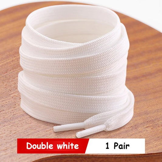 Classic Shoe laces White Black Flat Shoelaces for Sneakers laces Shoe Strings 7