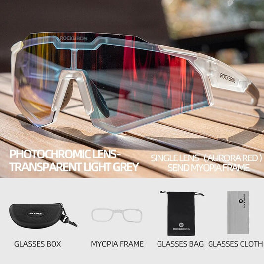 Polarized Photochromic Bike Glasses Outdoor UV400 Bicycle Eyewear Sung