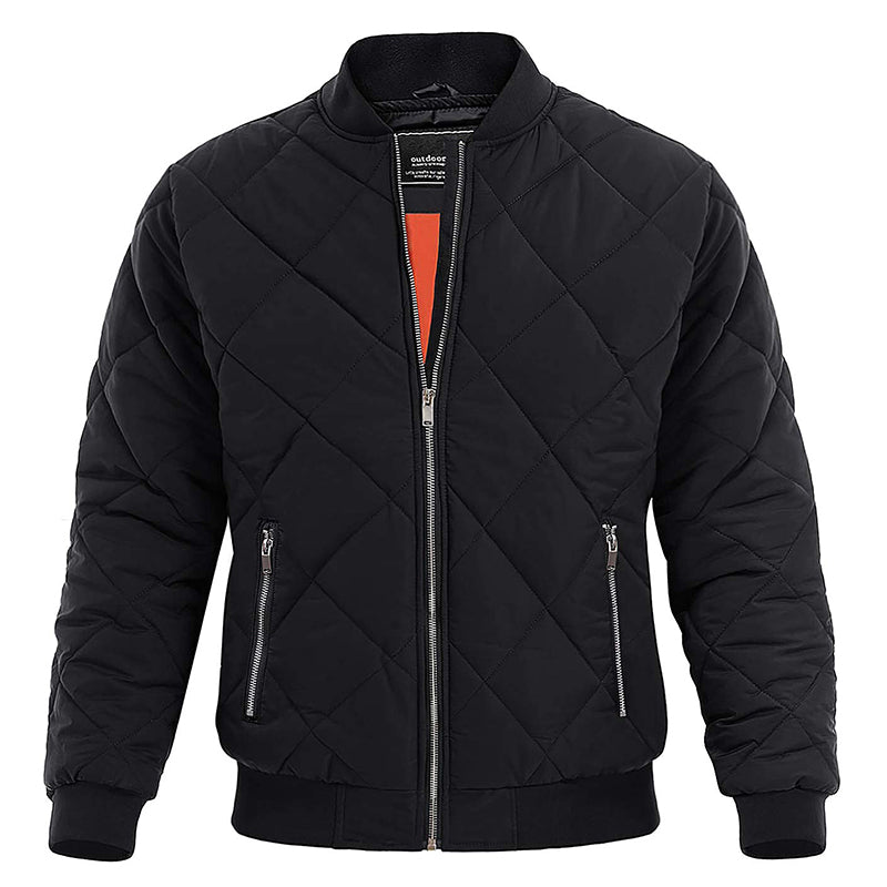 MAGCOMSEN Men's Padded Warm Jackets Fall Winter Rib Full Zip Aviator Jacket Win image 3