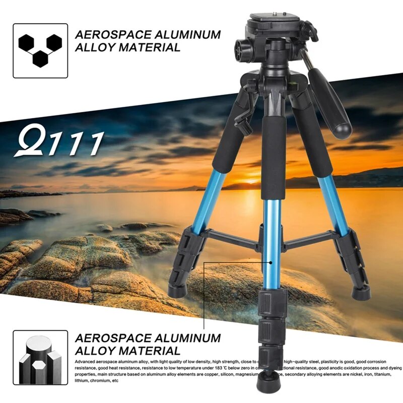 ZOMEI Q111  Portable Travel Aluminum Camera Tripod&Pan Head for SLR image 4