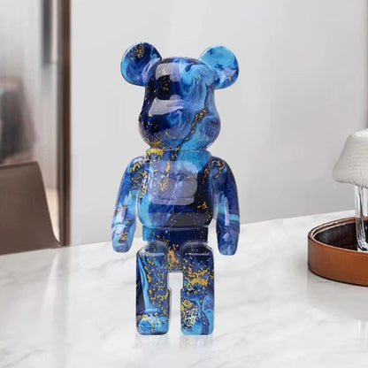 27cm Graffiti Bear Figurine Home Decoration Animal Statue Storage Money Jar Mod image 5