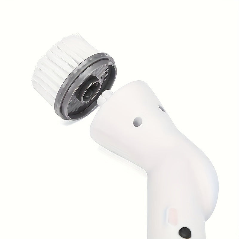 Rechargeable Power Scrubber with Adjustable Long Handle and 6 Replaceable Brush image 4