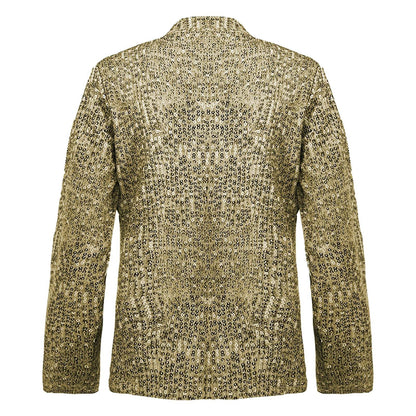 Fashion Sequin Blazer Long Sleeves Slim Fit Cardigan Women Open Front Jacket Sp image 4