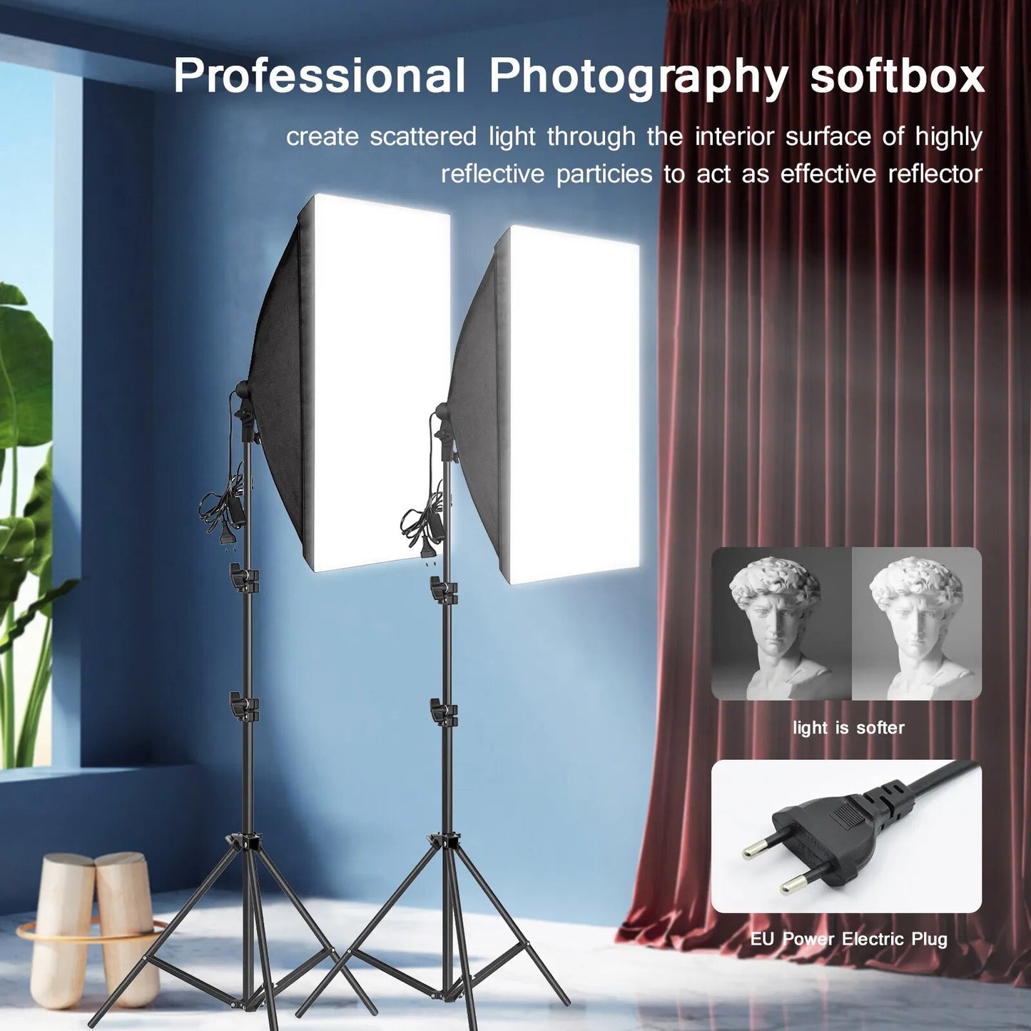 Professional Photography softbox Lighting soft box With Tripod E27 Photographic image 5