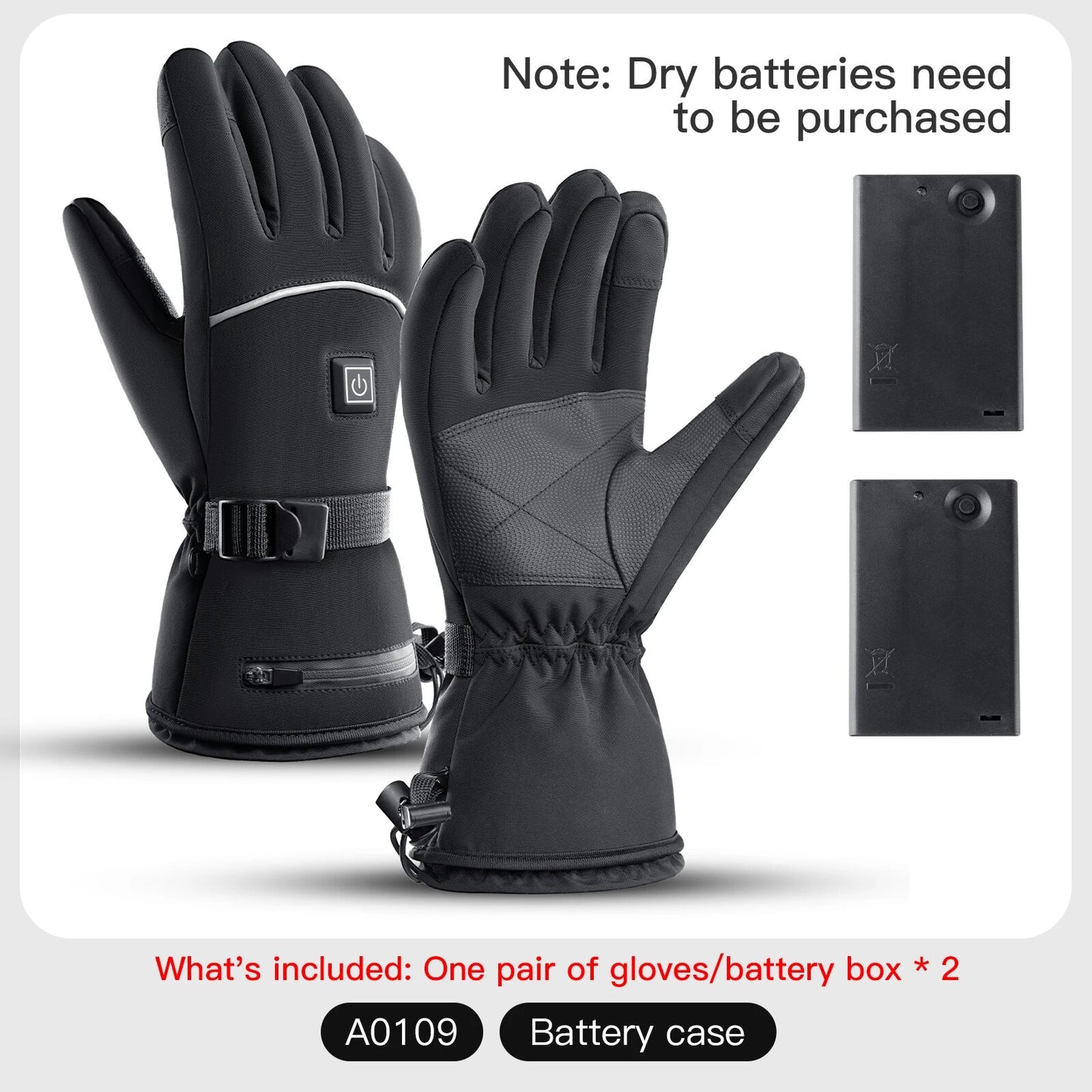Motorcycle Gloves Waterproof Heated Guantes Moto Touch Screen Battery Powered M image 3