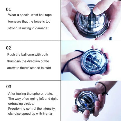 LED Gyroscopic Powerball Autostart Range Gyro Power Wrist Ball Arm Hand Muscle image 7