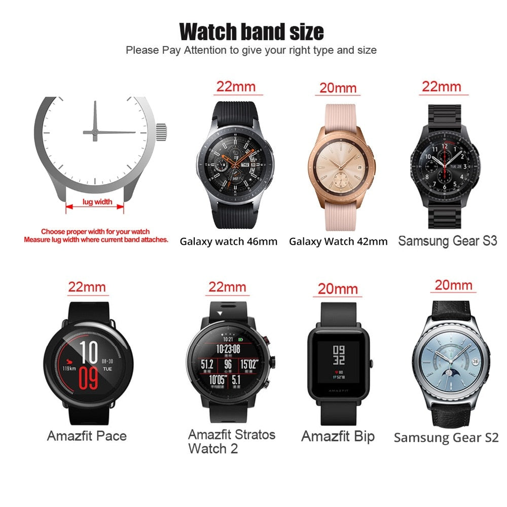 22mm Metal strap for Samsung Galaxy Watch 3 Huawei GT3 Pro Amazfit GTR/GTS Stai image 8