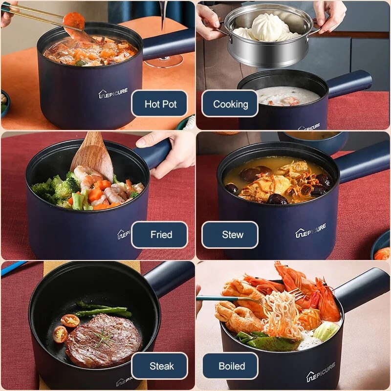 Multi-function Mini Cooker Non-stick Pan Single/Double Layer Electric Cooking M image 6