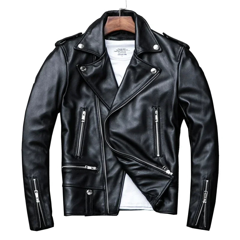 Spring Classical Suitableo Jacket Genuine Leather Motorcycle Jackets Men New Zea image 4
