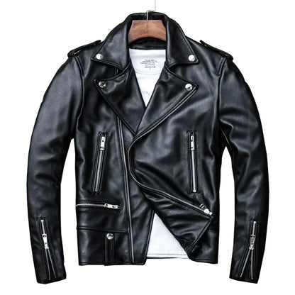 Spring Classical Suitableo Jacket Genuine Leather Motorcycle Jackets Men New Zea image 4