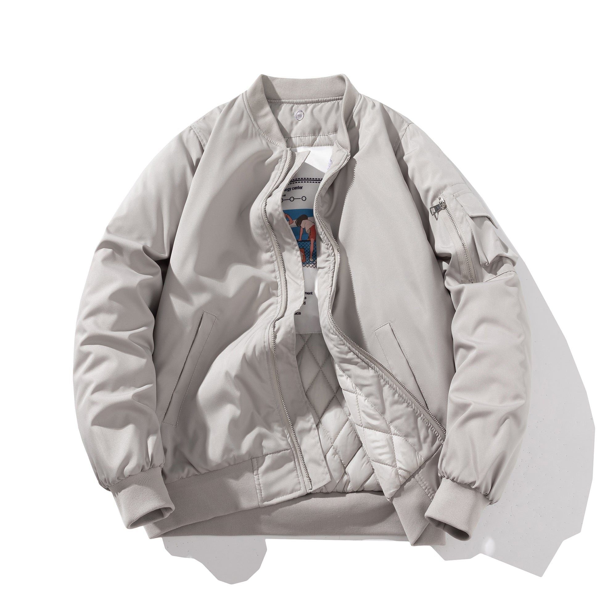 Men Bomber Jacket Autumn Winter Pilot Jacket Women Fashion Solid Baseball Coat  image 16