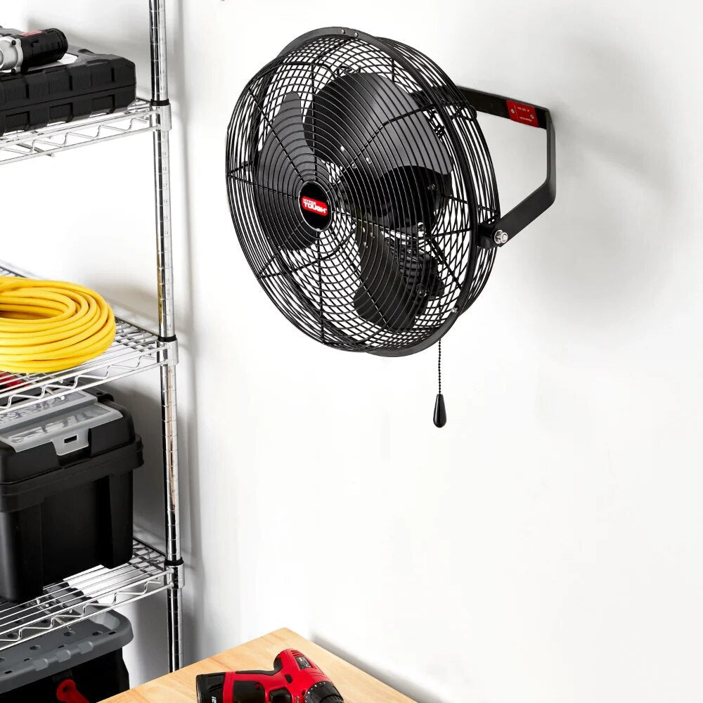 14 " Outdoor Wall Fan With Misting Kit, 3 Blades, Black image 1