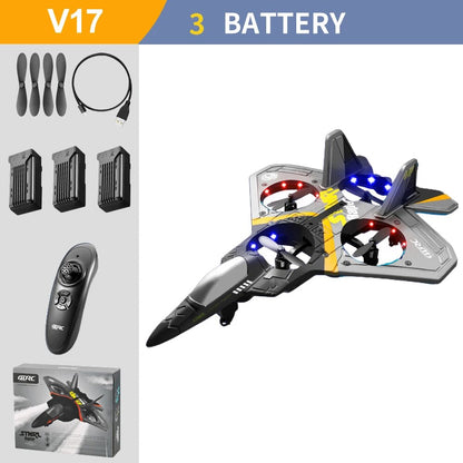 V17 RC Remote Control Airplane 2.4G Remote Control Fighter Hobby Plane Glider A image 4