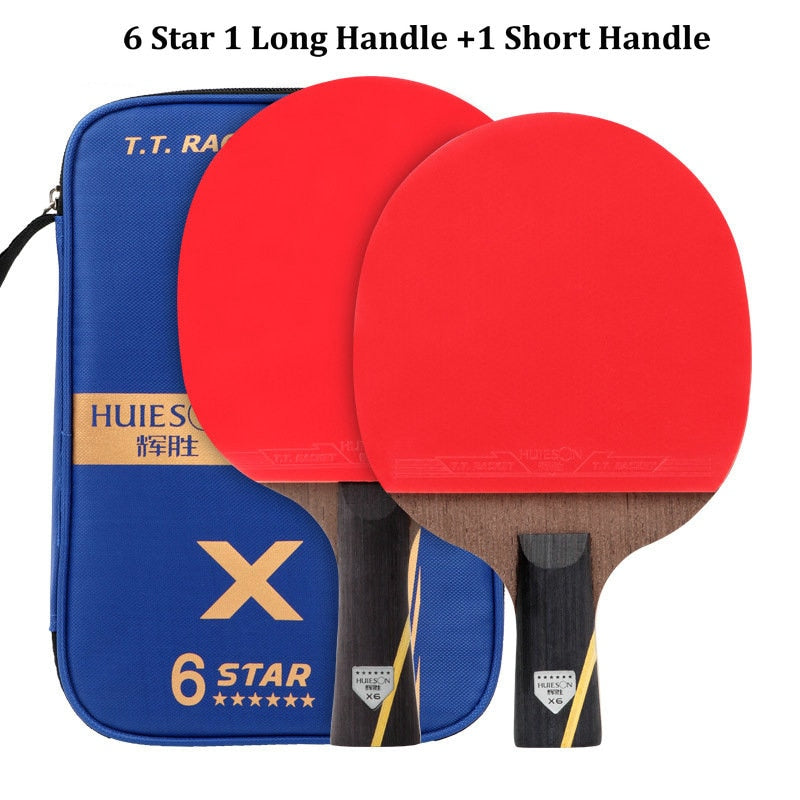 Huieson 2pc Ping Pong Rackets Set 5/6 Star Offensive Table Tennis Racket  with image 6