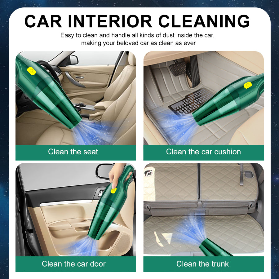 ABS Car Vacuum Cleaner Strong Suction Cleaning Mini Machine Wireless Portable H image 1