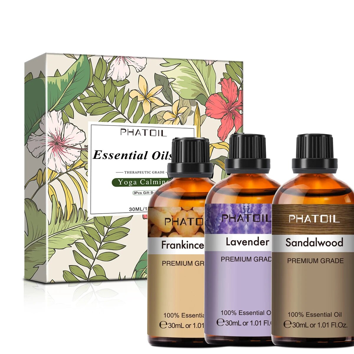 PHATOIL 3pcs Essential Oils Set for Humidifier 30ml Lavender Lemon Peppermint A image 2