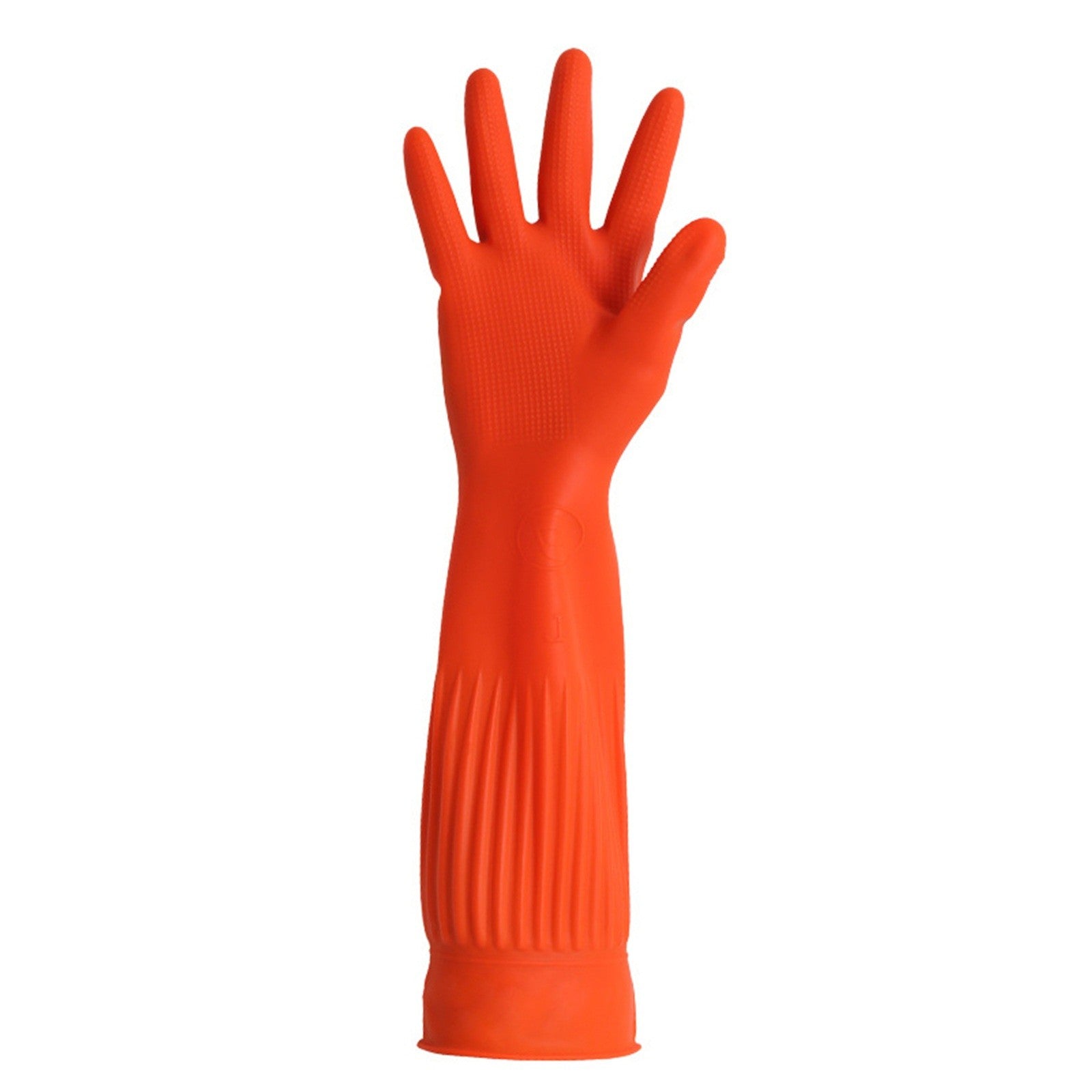 1 Pair S/M/L Red Flexible Rubber Clean Gloves Dish Washing Long Home Bathroom C image 5