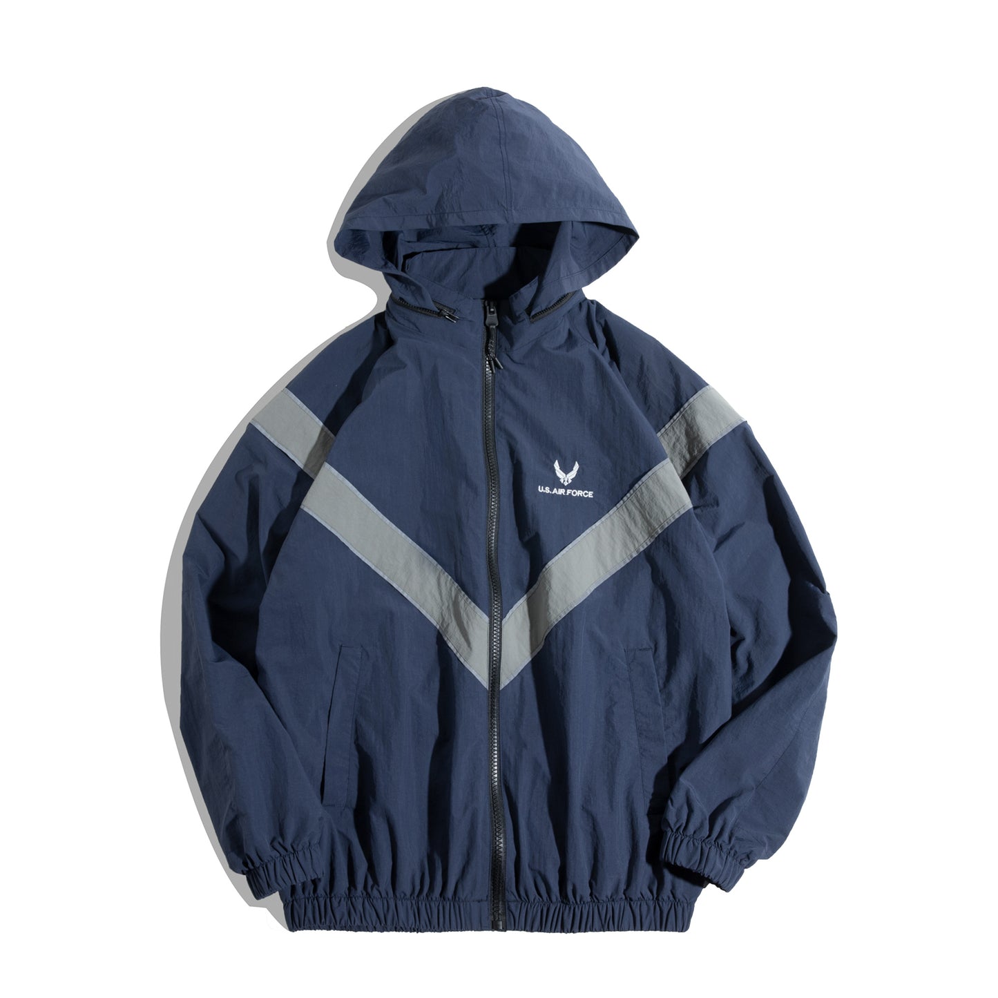 Maden ARMY Reflective Hooded Contrasting Color Bomber Jacket Sports Quick-dryin image 2