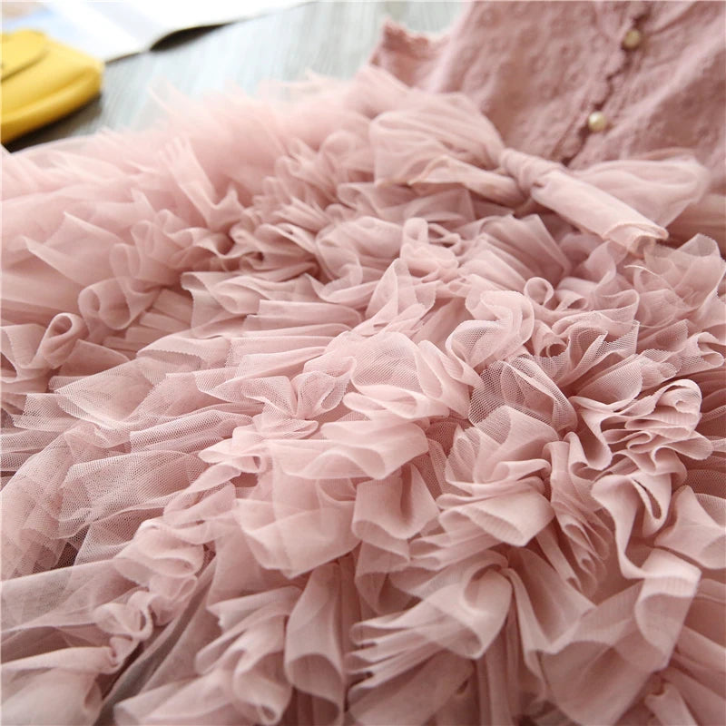 Lace Girls Princess Dress Fluffy Cake Smash Dresses Kids Christmas Party Costum image 6