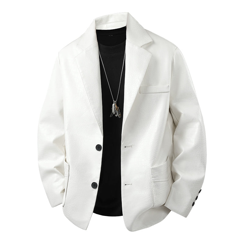 Men Fashion Trend Autumn Winter Outdoor Highquality Imitation Leather Jacket Co image 9