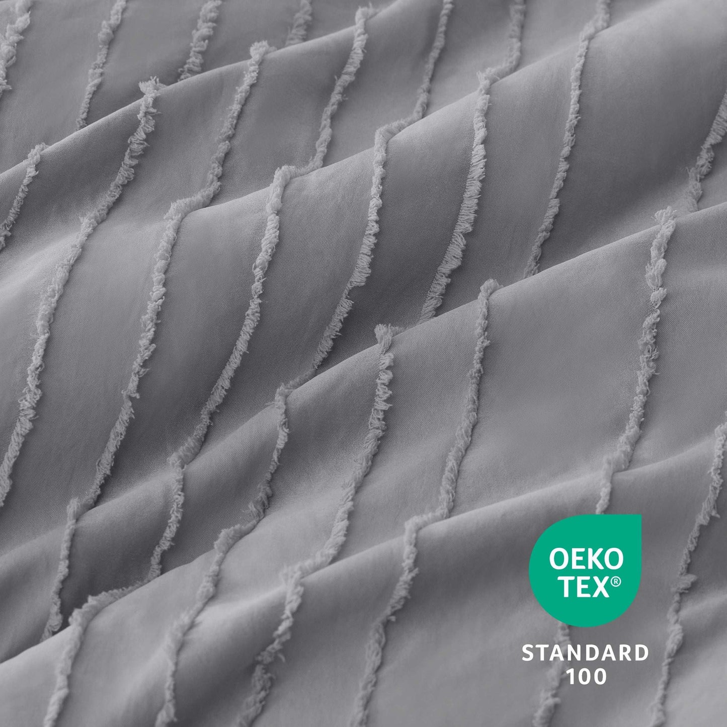 Boho Comforter Set - Tufted Bedding, Farmhouse Shabby Chic Embroidery B