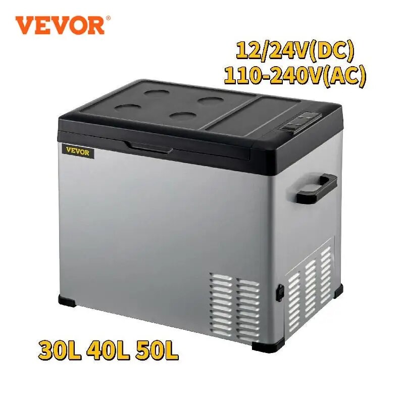 VEVOR 30L 40L 50L Mini Car Refrigerator Portable Fridge zer 12/24V DC 110-2