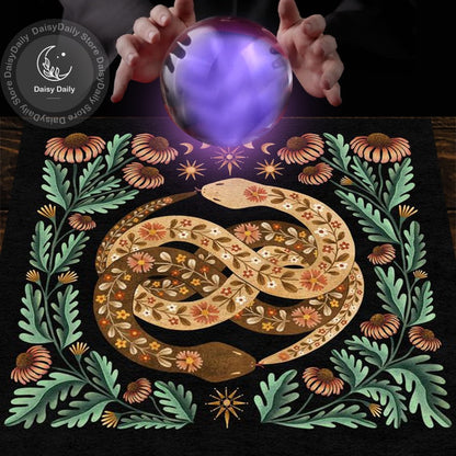 Magic Snake Altar Cloth Alter Cloth Tarot Cloth for Spread Tarot Reading Cloth image 3