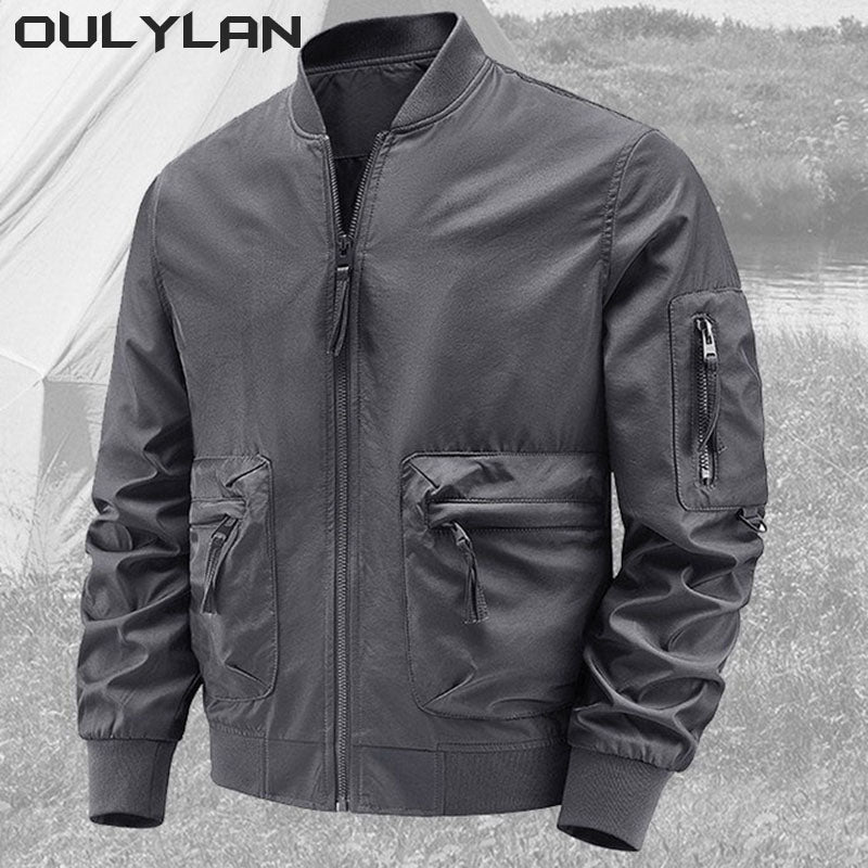 Men Fashion Pilot Jacket Waterproof Military Tactical Jacket Long Sl