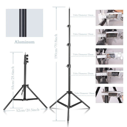 37/68/100/150/200CM Selfie Light Tripod 1/4 Screw Head Photography Portable Sta image 11