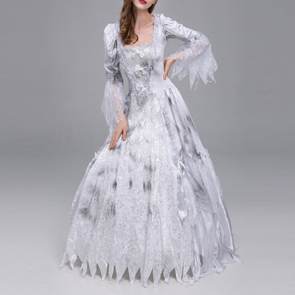 Halloween Wedding Dress Costume Zombie Bride Cosplay Dress Ghost Bride Cosplay