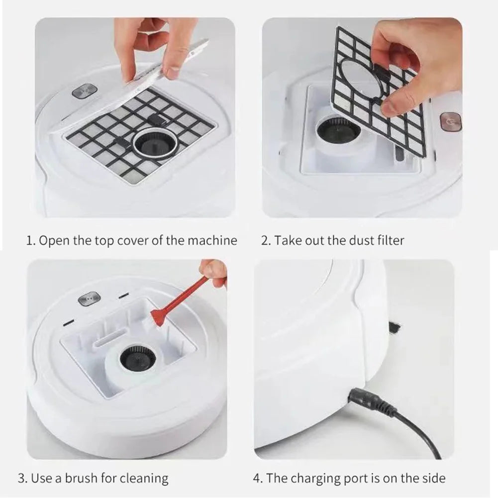 Wet Mopping Vacuum Cleaner USB Rechargeable 1000Pa Suction Automatic Cleaning S image 5