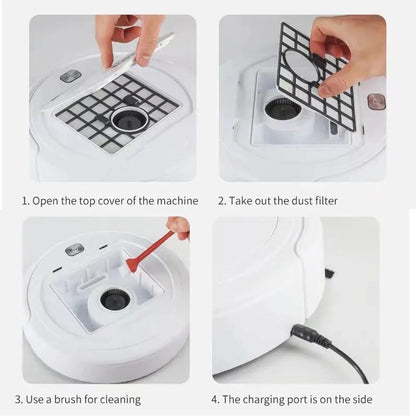 Wet Mopping Vacuum Cleaner USB Rechargeable 1000Pa Suction Automatic Cleaning S image 5