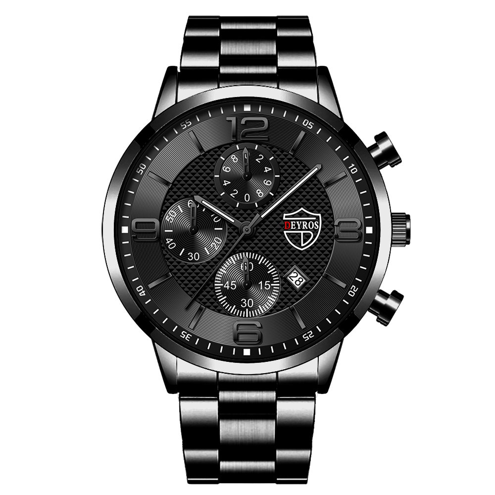 Luxury Mens Sports Casual Watches For Men Fashion Stainless Steel Calendar Quar image 5
