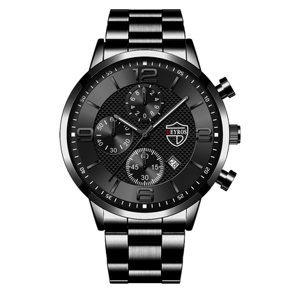 Luxury Mens Sports Casual Watches For Men Fashion Stainless Steel Calendar Quar image 5