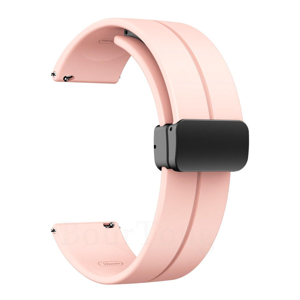 Magnetic Folding Buckle Band For HAYLOU RS4 Plus Silicone Strap For HAYLOU Sola image 6