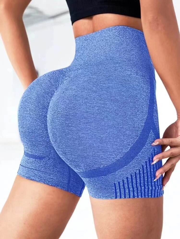 Women Yoga Shorts High Waist Workout Shorts Fitness Yoga Lift Butt Fitness Ladi image 1